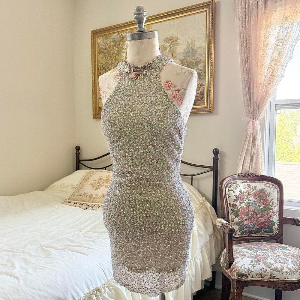 parker‎ sequin mini dress size extra small